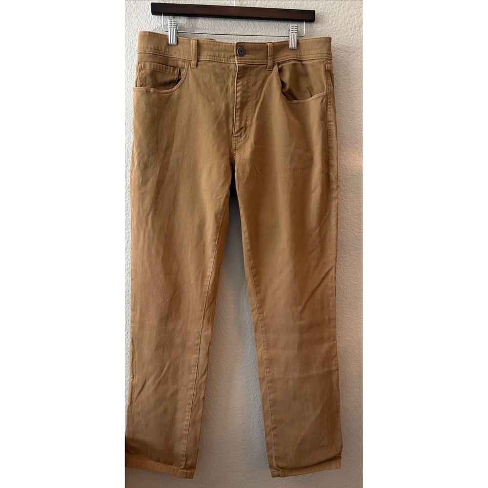 Red Ale Jeans Mens BRONZE BROWN Straight Leg Micro Corduroy Stretch SZ 34/32
